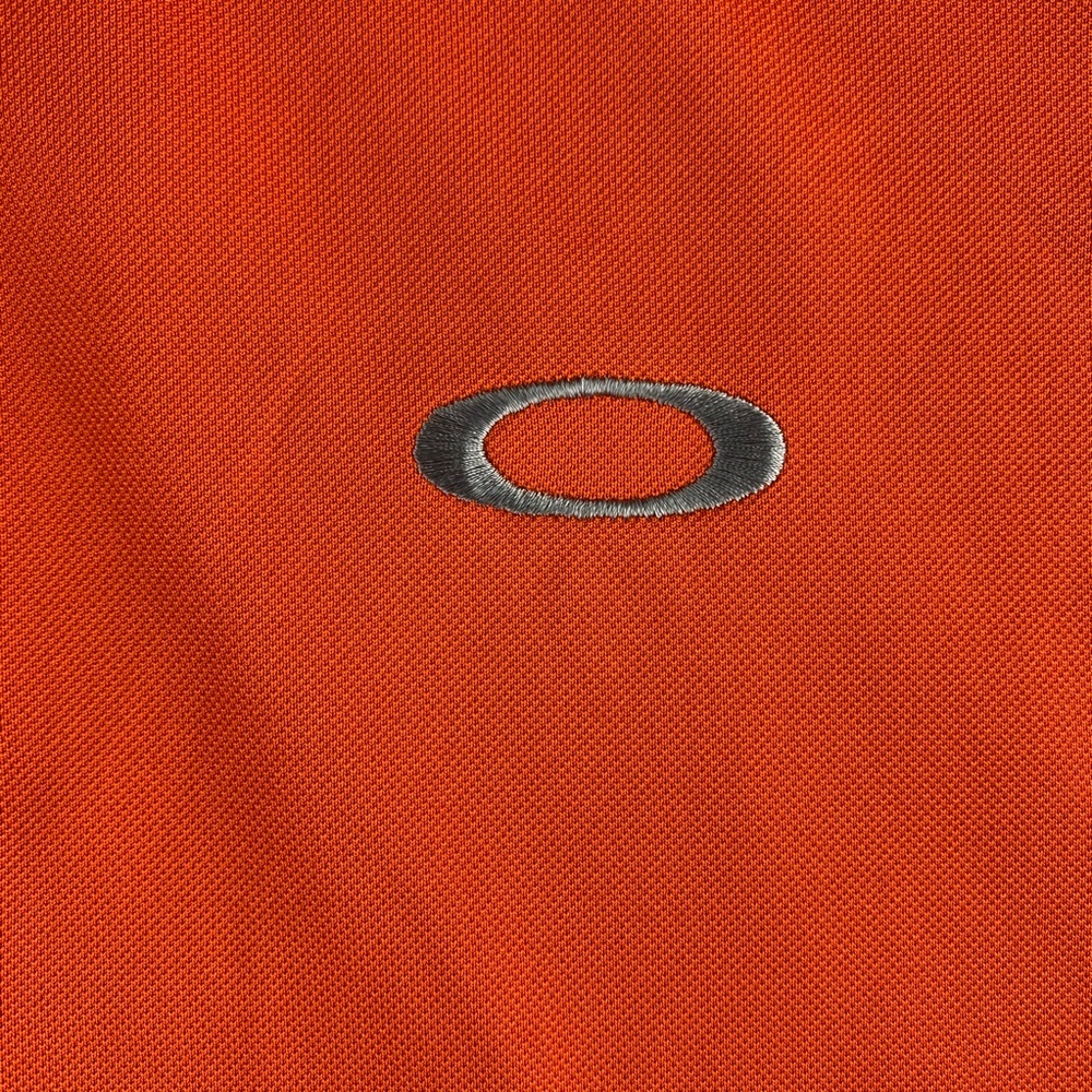 Oakley Orange Golf Polo Short Sleeve Shirt - Picture 3 of 5